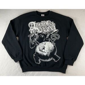 Alpha & Omega Metal Core Rock‎ Band Black 2 Sided Graphic Sweatshirt Mens Medium
